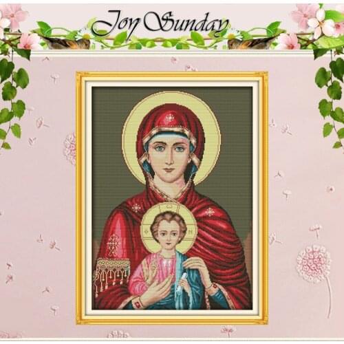 Madonna-and-child (12) Patterns Counted Cross Stitch Wholesale 11CT 14CT Cross-Stitch Kits Handmade Embroidery for Needlework