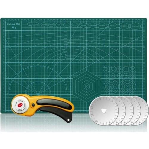 Sewing Cutting Kit Set 45MM Rotary Cutter Knife Patchwork Cutting Mat Fabric Leather Craft Cloth Quilting DIY Sewing Tools