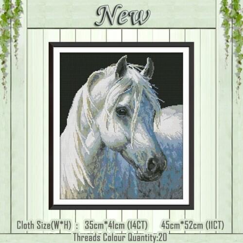 White horse animal home decor paintings counted printed on the canvas DMC 11CT 14CT kits Cross Stitch embroidery needlework Sets