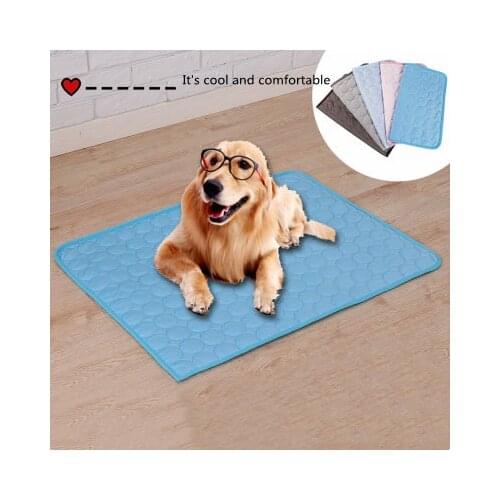 Dog Cooling Mat Summer Pad Mat For Dogs Cat Breathable Blanket Cat Ice Pads Washable Sofa Breathable Pet cool Dog Bed Pet Mat