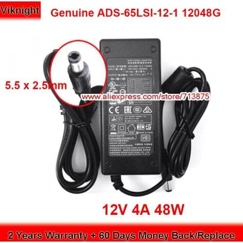 Genuine ADS-65LSI-12-1 12048G 48W Charger 12V 4A AC Adapter for Hoioto 15INCH 17INCH 19INCH MONITOR Power Supply