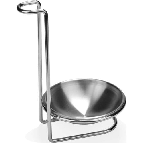 LBER Stainless Steel Spoon Rest Holder,Long Handle Vertical Saving Soup Ladles Holders Ladle Rest Soup Ladle Holder