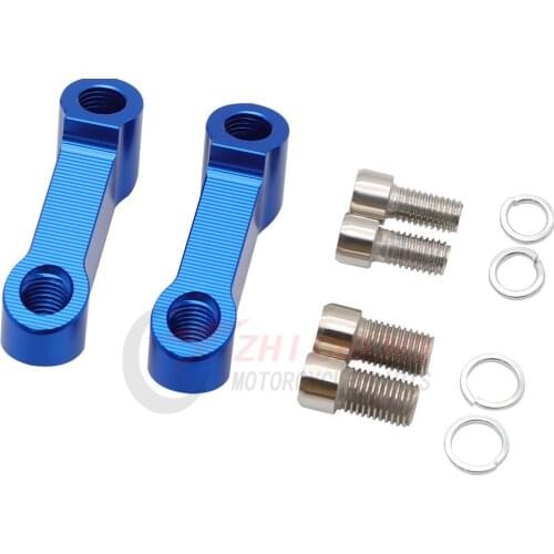 Motorcycle Mirror Riser Extenders Spacers Extension Adapter Adaptor For Kawasaki Z750 Z1000 ER6N ER6 ER5 EX500 VERSYS 650 FZ-07