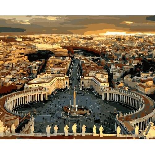 MaHuaf-j606 Rome City painting by numbers paint canvas wall pictures for living room