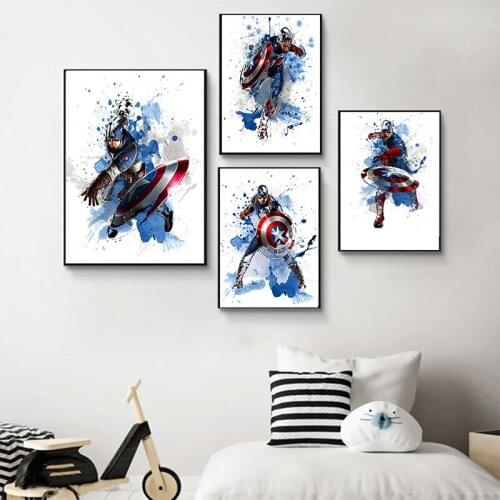Marvel Avengers Poster And Print Superhero Anime Canvas Painting Wall Art Picture For Living Room Decoration Kids Home Decor