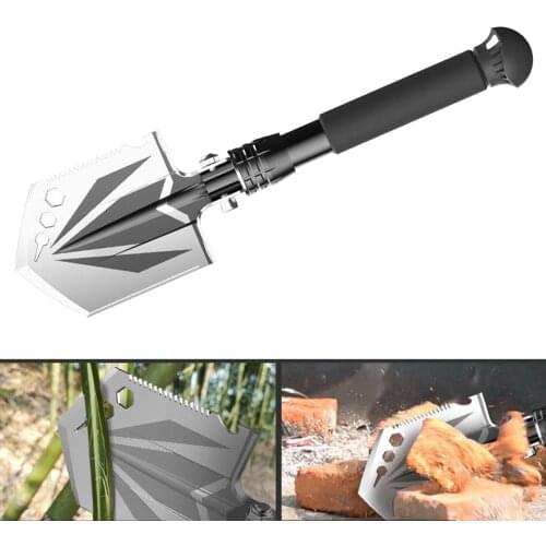 Folding Camping Shovel Survival Axe with Sponge Handle Digging Chipping