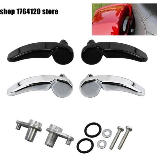 Motorcycle Motorbike Saddlebag Lid Lifter Black/Chrome For Harley Touring Electra Glide Street Glide Road King FLTRX FLHX 14-19