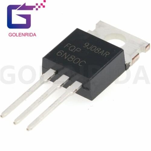 10PCS FQP6N80C TO-220 6N80C 6N80 TO220 Transistor