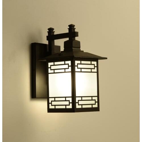 Retro outdoor Wall Light europe villa Sconce Lamp E27 waterproof exterior garden doorway light vintage porch Lamp Black