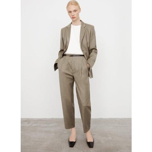 Sweden Totem* Meri* women coat suit wood single button casual office style blazer