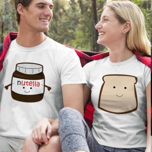 2020 Nutella Couple Shirt Funny Nutella T-shirt Gift for Anniversary His and Hers Shirts Lovers Matching Couple Tees