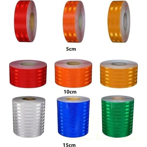 5CM Wide Self-Adhesive PET Super Reflective Warning Safety Tape 45M/Roll