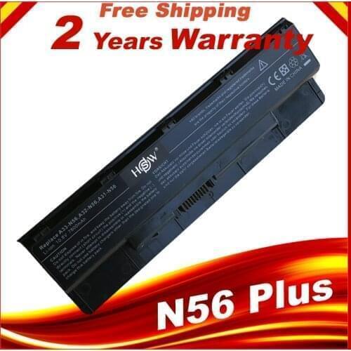 7800mAh 9 Cells Battery A31-N56 A32-N56 A33-N56 For Asus N56 N56D N56D N56DY N56J N56JK N56VM N56VV N56VZ N56JN N56JR N56V N56VB