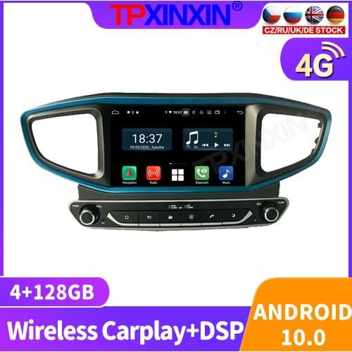 128GB For Hyundai Ioniq Hybrid 2016 2017 2018 Android 10 Car Auto Radio 2DIN DVD Player Car GPS Navigation Head Unit Accessories