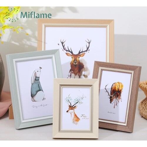 Wood Photo Frame Color Picture Frame for Wall and Tabletop Display Decorate Bedroom Living Room Frames Wall Decor