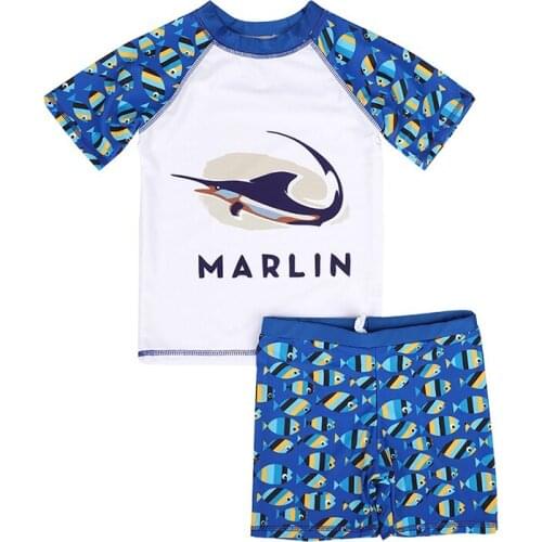 Children Boy Swimwear Shark 2pcs Swimming Bathing Boys Bathing Suit Kids One Piece Boys Wetsuit Swimmable Baby Summer Water