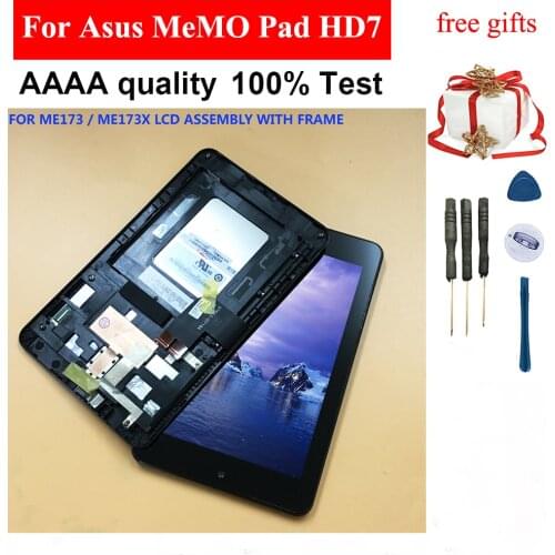 For Asus MeMO Pad HD7 ME173 ME173X K00B (LCD FOR Innolux) Black Touch Screen Digitizer Glass + LCD Display Panel Assembly Frame