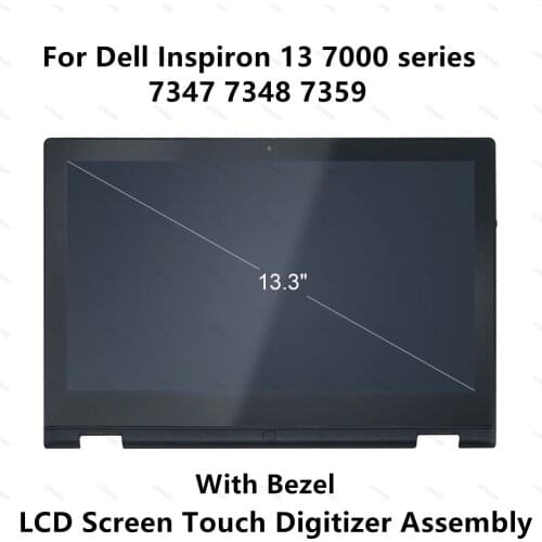 For Dell Inspiron 13 7000 series 7347 7348 7359 P57G 11118178082 LCD Display Touch Screen Glass Panel Digitizer Assembly+Frame