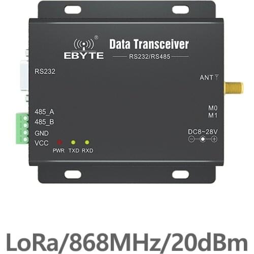 E32-DTU-868L20 Lora Long Range RS232 RS485 SX1276 SX1278 868mhz 100mW IoT Wireless Transceiver Transmitter Receiver rf Module