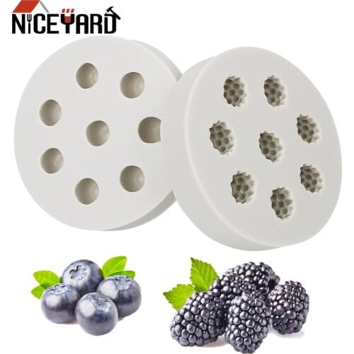 Bakeware Chocolate Pastry Tool 3D Raspberry Blueberry Shape Silicone Mold DIY Cake Decorating Mould Sugarcraft Baking Tool