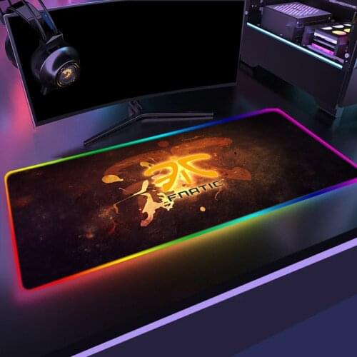 Fnatic Team Mousepad RGB Pc Gaming Mouse Pad League of Legends Gamer Keyboard Desk Mat Mausepad Valorant Varmilo Mice Computer