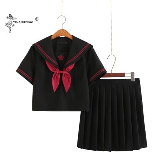 Japanese Korean Sailor Suit Version Short Skirts School Girl Jk Uniform Pleated Skirt School Uniform Cosplay Student Jk Academy
