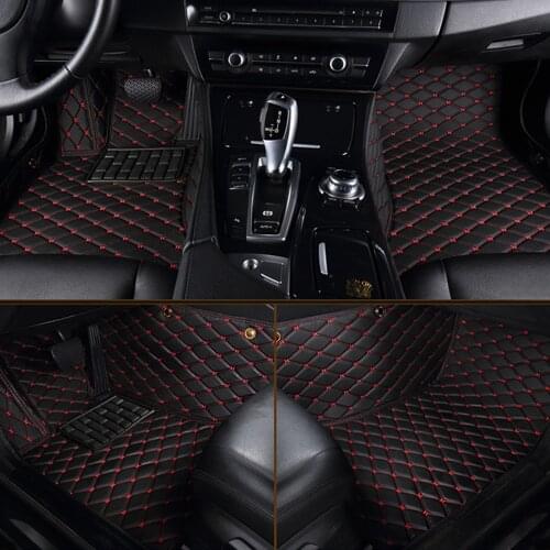 Custom 6/7/8 Seats Leather Car Floor Mats For 98% Car Models Foot Pads LHD Or RHD Four Season Auto Carpet Accessories