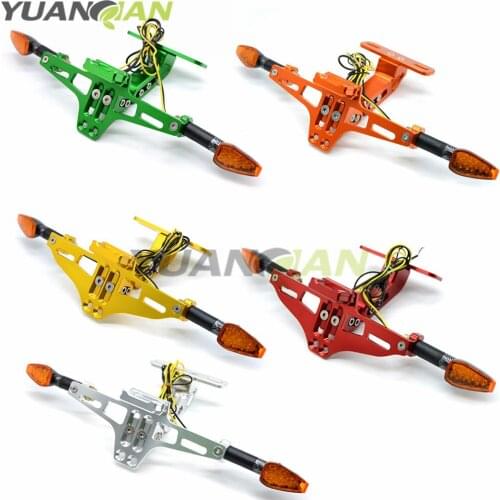Motorcycle License Plate Bracket Licence Plate Holder Frame Number Plate For YAMAHA R6 2004 2005 2006 KAWASAKI Z1000 Z800 Z750