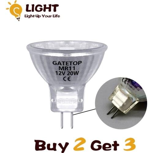 Buy 2 Get 3) Spotlight Halogen Lamp MR11 20W AC/DC 12V 1PCS Energy Saving GU4 Hot Size Buy 2 Get 1 Free