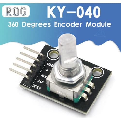 KY-040 360 Degrees Rotary Encoder Module Brick Sensor Switch Development Board For Arduino With Pins Half Shaft