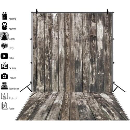 Laeacco Photography Backdrop Grunge Wooden Boards Baby Portrait Decor Customized Poster Photographic Background For Photo Studio