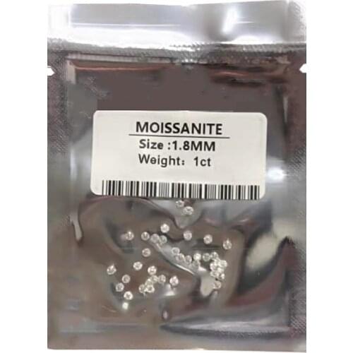 Moissanite 1.8mm Loose Beads Total 1ct bracelet jewelry Diamond ring material Weight 1 carat FG color round brilliant cut