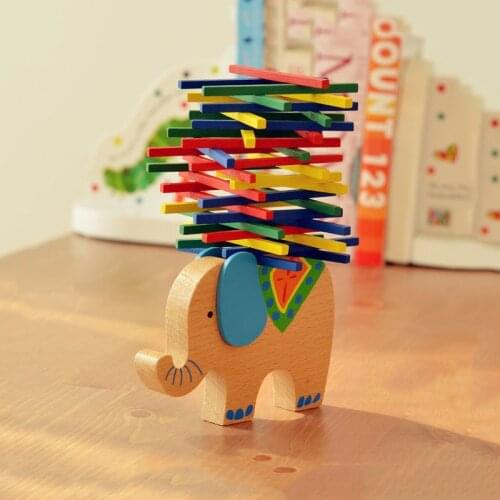 Montessori Kids Toys Educational Camel/Elephant Balancing Blocks Wooden Toys Beech Wood Balance Game Blocks Gifts For Child