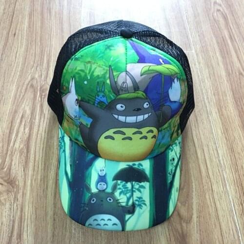 My Neighbor Totoro Cartoon Anime Casual Outdoor Peaked Snapback Mesh Hat for Men or Women