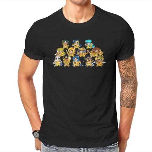 Men Gold Chibi Saint Saiye Knight of Zodiacs Anime Gold Saints Graphic Funny Classic Hot Sale T-shirts