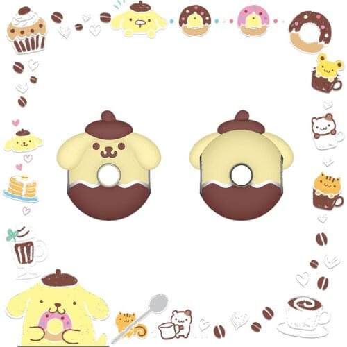 Mistletoe 925 Sterling Silver Enamel Cartoon Dog Donuts Charm Bead European Jewelry