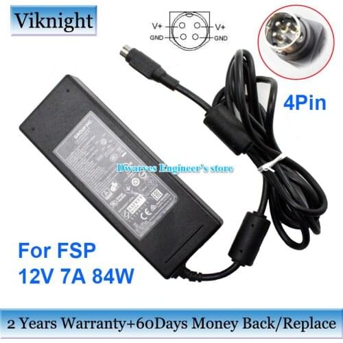 Genuine FSP084-DIBAN2 12V 7A 84W AC Adapter Charger For FSP FSP084-DLBAN2 FSP084-D1BAN2 Power Supply 4pin