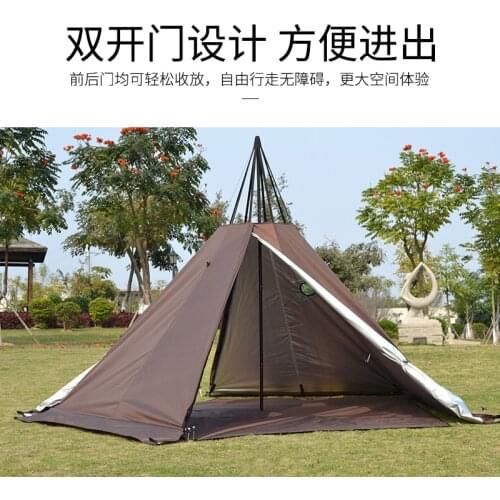 Pentagonal Shelter Pyramid Tent A Tower Sunshade Outdoor Survival Equipment Field Survival Army Tent single layer