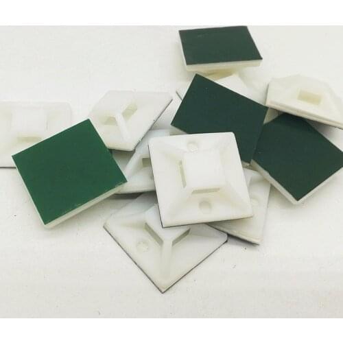 25mm White Z25 x 25 mm Square Self-Adhesive Cable Tie Mount Base Cable tie holder