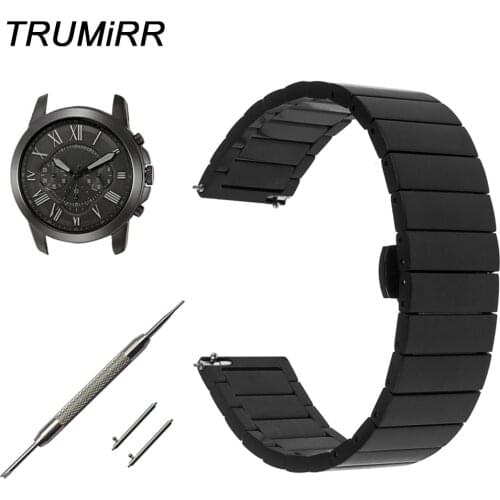 Stainless Steel Watchband Quick Release Wrist Strap for Fossil Q Accomplice Tailor Gazer Crewmaster Founder Wander Grant Marshal