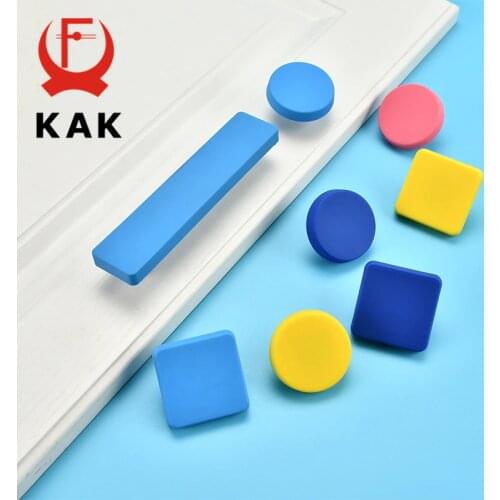 KAK Kids Room Cabinet Knobs and Handles Cartoon Furniture Handles PVC Door Knob Safe Kids Drawer Cabinet Pulls for kids Hardware
