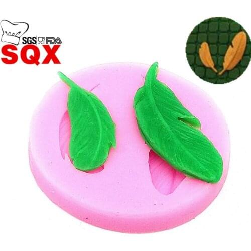 Falling feather Fondant Impression Mat Silicone Lace Mold, Baking Tool Cake Lace Mat Fondant Lace Cake Mold Wholesale SQ15238