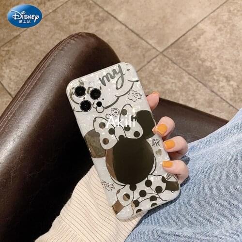 DISNEY 2021 Mickey Minnie Silicone Case for iPhone 11 Pro Xs Max Official Liquid Silicon 360 Full Cover zz0420-3