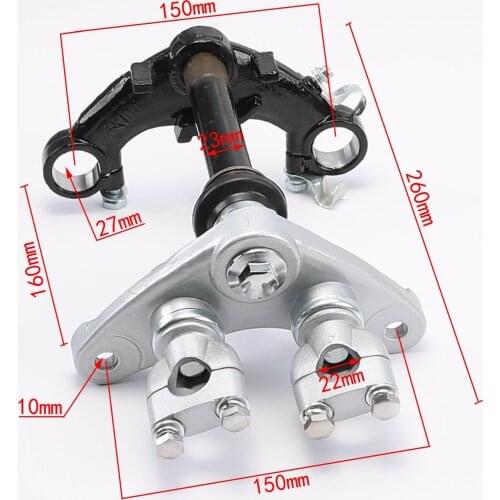 7/8'' 27mm Triple Tree Set Handlebar Riser Mount Clamps Bar Riser Part for 50 70cc Dirt Pit Trail Bike