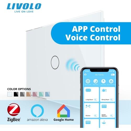 Livolo US Standard Smart Wifi Zigbee Wall Touch Light Switch,Wireless APP Control,Google Home,Alexa Voice Devices,Timer Function