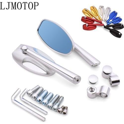 Universal Motorcycle Rear View Mirror CNC Moto Billet Side Mirrors For Suzuki DL1000 GSF 1200 1250 650 BANDIT GSX 1250 1400 650F