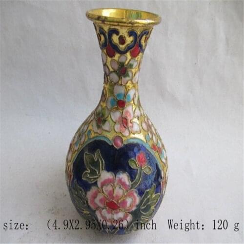 China Ancient Chinese cloisonne vase jewelry collection Plum vase home decor and collectibles