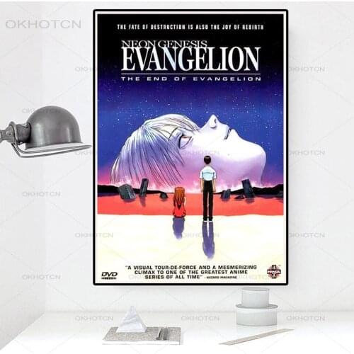 Vintage Wall Art Animated Character Poster Hd Print Evangelion Canvas Painting Picture Living Room Bedroom Home Decoration
