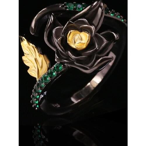 Italian style jewelry natural peridot fashion floral open sterling silver adjustable ring wedding party engagement jewelry gift