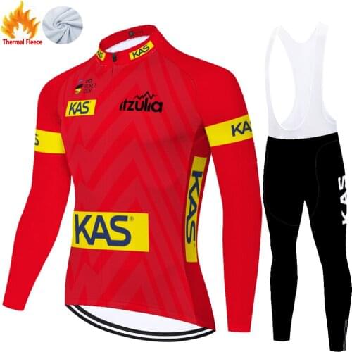 Kas Retro Winter Thermal Fleece Maillot Attrezzature Uniforme Abbigliamento Ropa Ciclismo Hombre Tricota Ciclismo Hombre